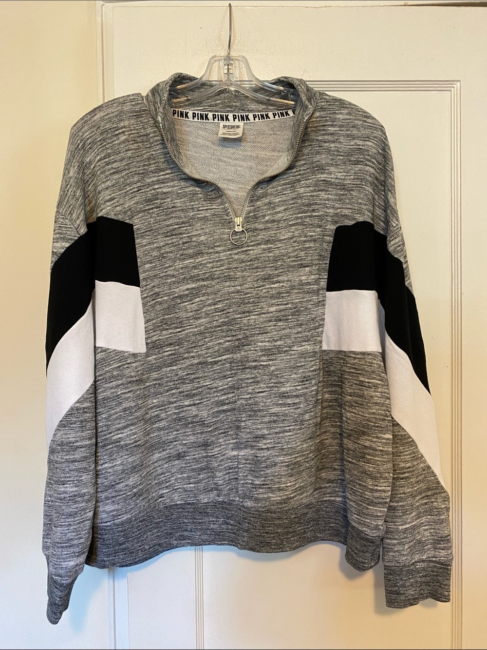 🎀 5/$20 🎀 PINK Victoria’s Secret pullover quarter zip sweatshirt size large